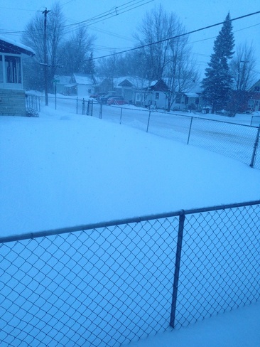 snowing Pembroke, Ontario Canada