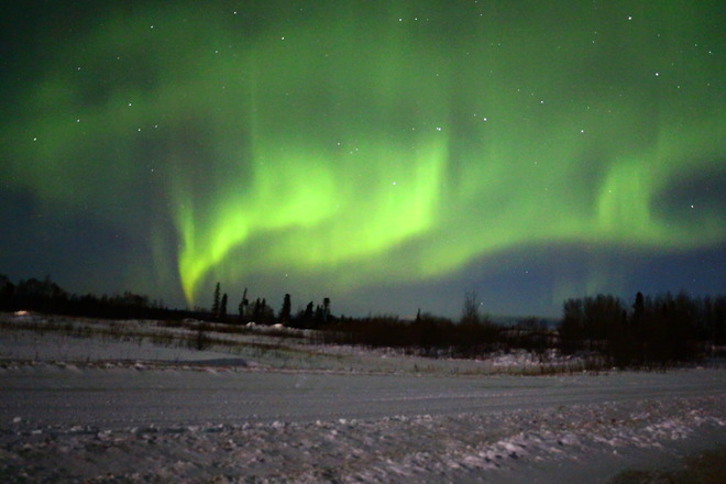 Northern lights. The Pas, Manitoba Canada