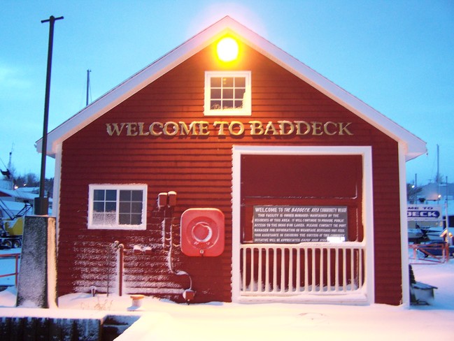 Snowy Baddeck Welcome Baddeck, Nova Scotia Canada