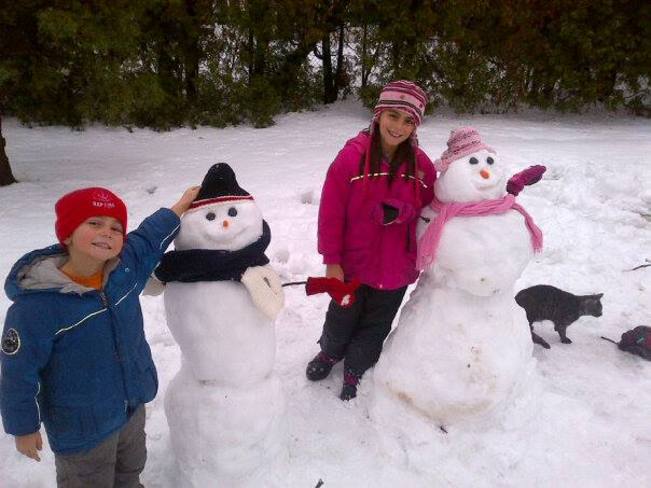happy kids, happy snowmen Burlington, Ontario Canada