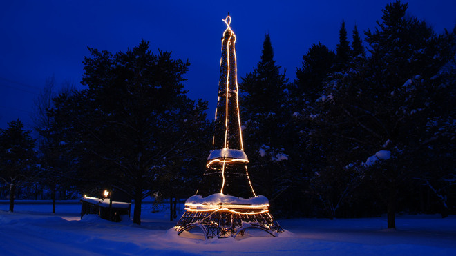Our Eiffel Tower at Night Thunder Bay, Ontario Canada