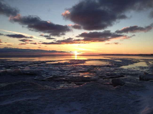 Frozen Lake Erie Port Stanley, Ontario Canada