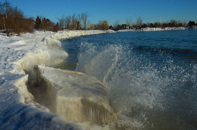 A icy Cold Day Scarborough, Ontario Canada