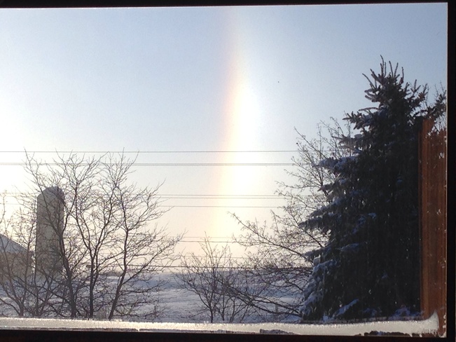 Frozen Rainbow after the storm Wilmot, Ontario Canada