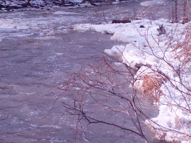 Snow melt at Balls Falls Vineland, Ontario Canada