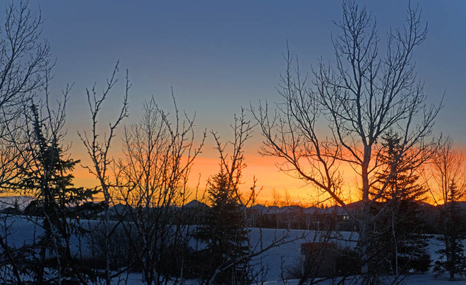 Prairie Winter Sunrise Lethbridge, Alberta Canada