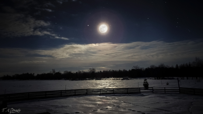 Moonscape .... Almost full moon! Smiths Falls, Ontario Canada