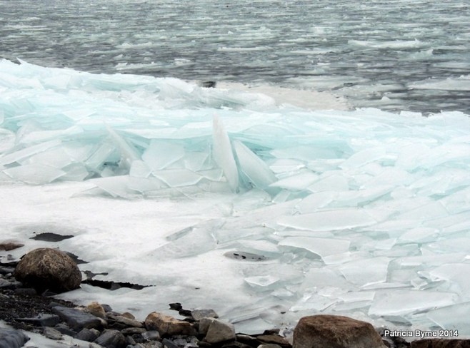 Ice breaking up Kingston, Ontario Canada