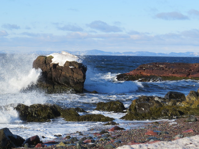 waves hitting the shore Garnish, Newfoundland and Labrador Canada