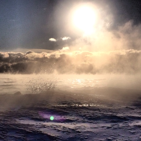 steam on lake ontario Burlington, Ontario Canada