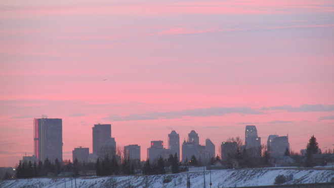 Pink Sky Calgary Calgary, Alberta Canada