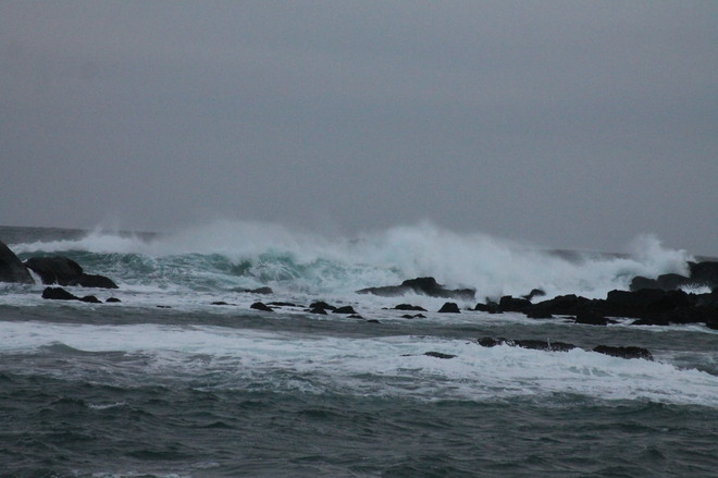 Here comes the wave Rock Harbour, Newfoundland and Labrador Canada