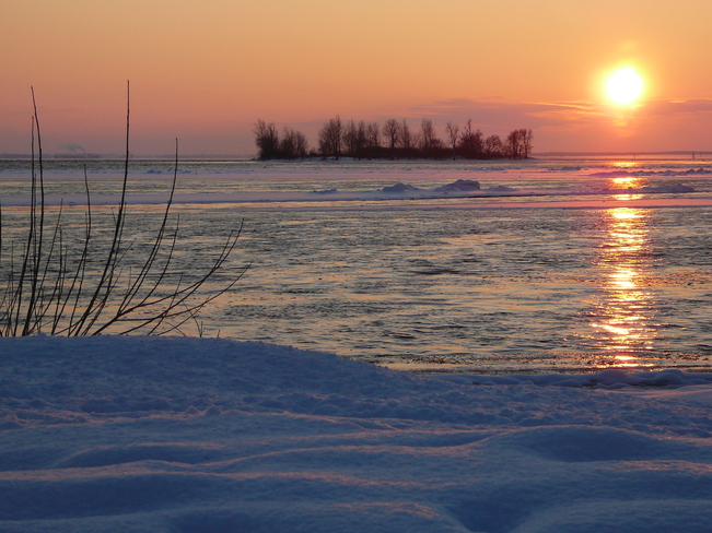 Chilly sunset Lachine, Quebec Canada