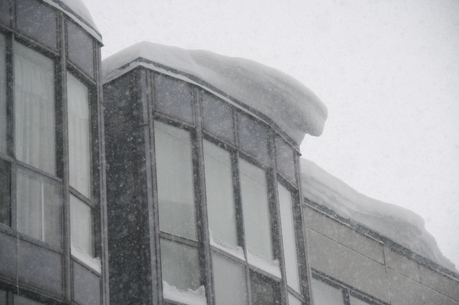 Snow on the roof Scarborough, Ontario Canada