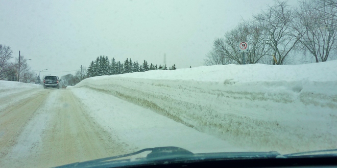 It is like driving in a Snow Maze Orillia, Ontario Canada