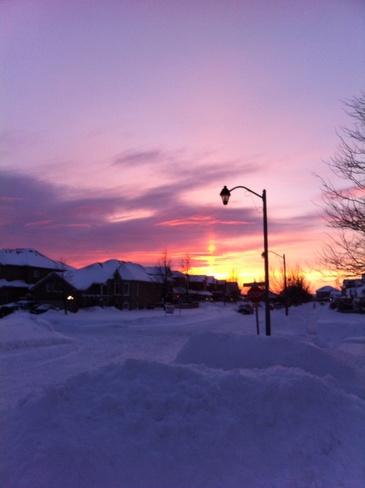 Winter Sunset Caledon, Ontario Canada