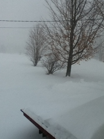 blowing snow Stanstead-Est, Quebec Canada