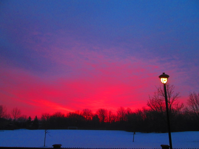 Red sky in the morning... Stoney Creek, Ontario Canada
