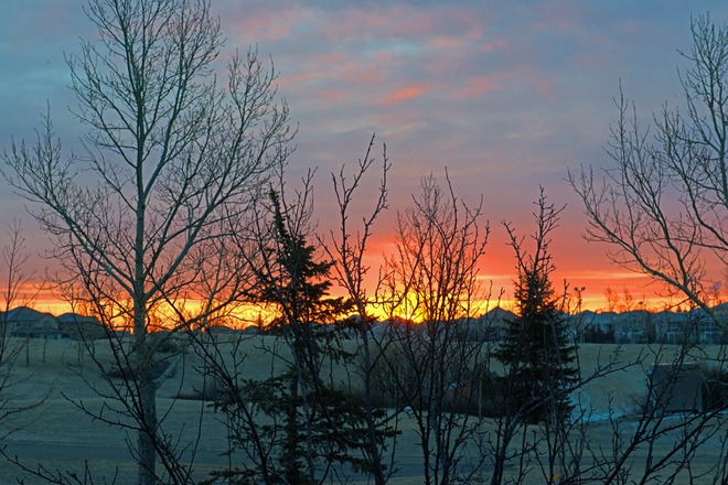 Frigid Sunrise Lethbridge, Alberta Canada