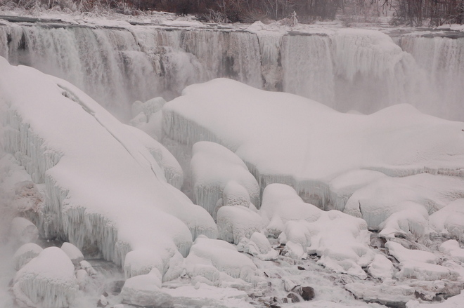 Frozen Falls up close Niagara Falls, New York United States