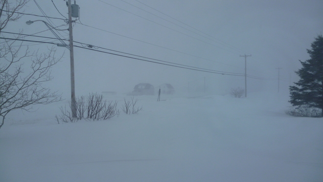 Winter Storm this morning Barachois, Quebec Canada