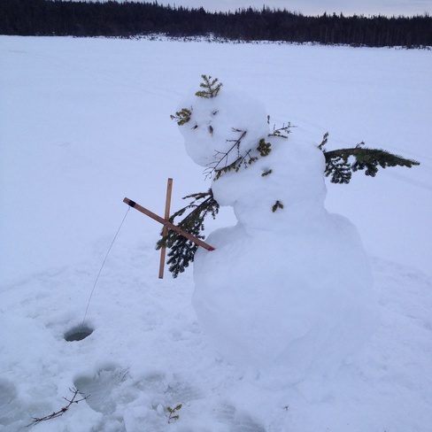 Snowman got the big trout on!! Harbour Grace, Newfoundland and Labrador Canada