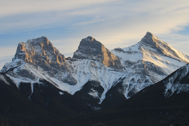 Beautiful Three Sisters Mountains Canmore, Alberta Canada