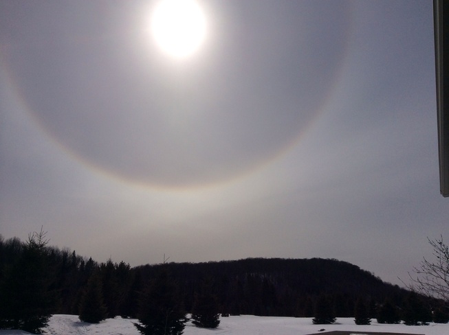 Ring around the sun Bancroft, Ontario Canada
