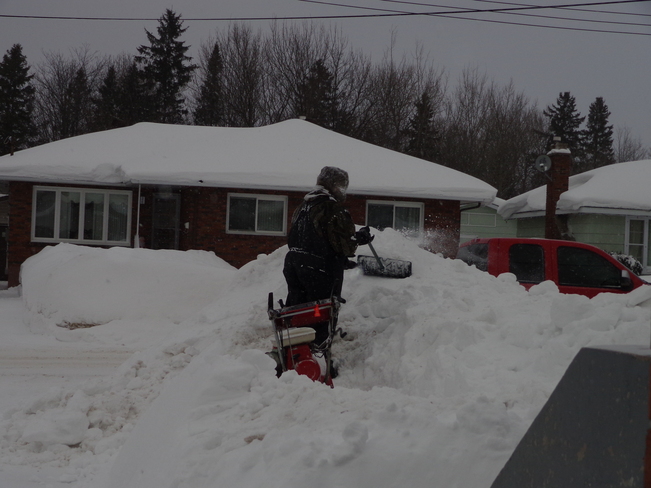 Snowblowing the banks!#2 Sault Ste. Marie, Ontario Canada