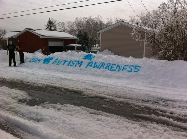 autism awareness Sydney Mines, Nova Scotia Canada