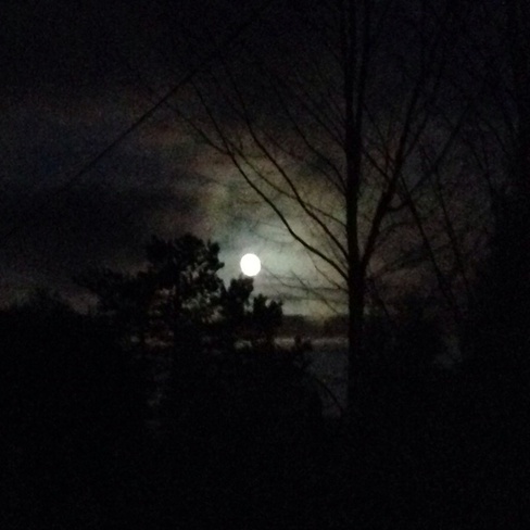 The moon. Caledon East, Ontario Canada