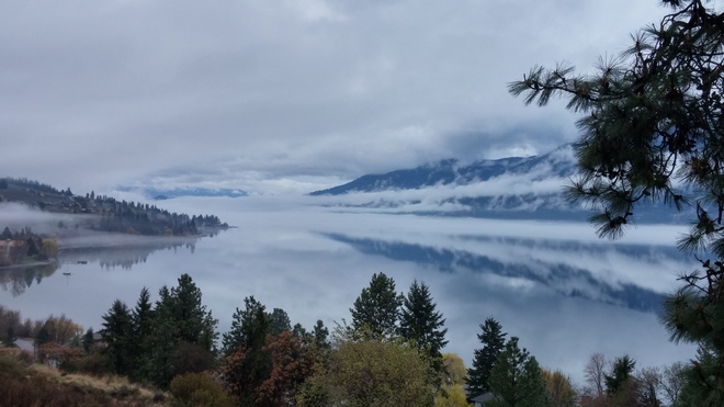 Foggy Lake Okanagan Lake Country, British Columbia Canada