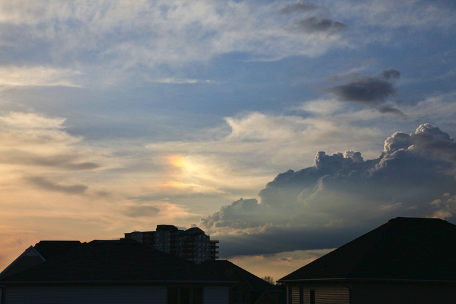 Clouds at sunset - sundog London, Ontario Canada