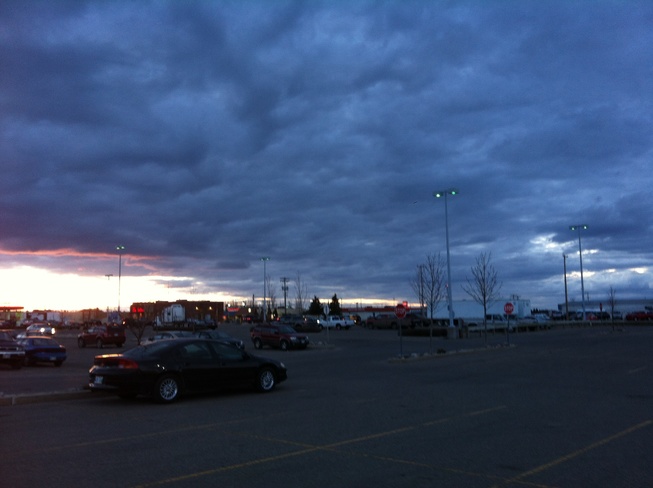 cloudy sunset Brandon, Manitoba Canada