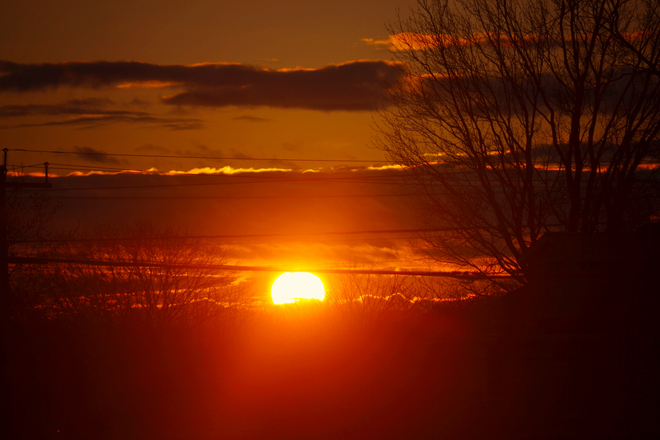 Awesome orange sunset Belleville, Ontario Canada