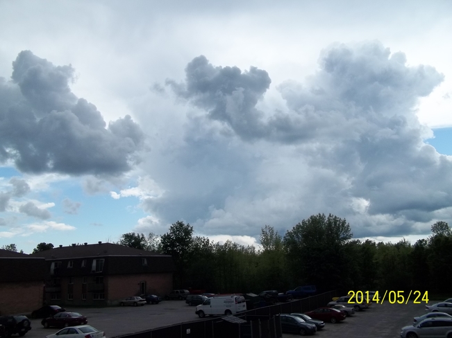Gathering storm clouds, from our balcony Brockville, ON