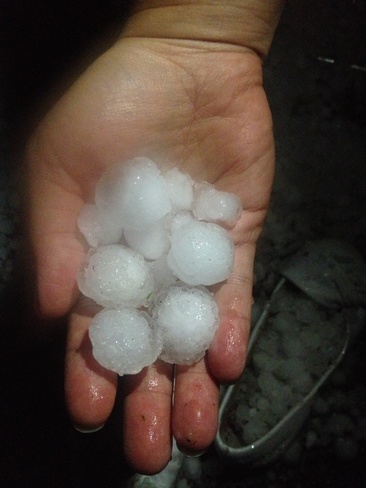 big hail Davidson, Saskatchewan Canada