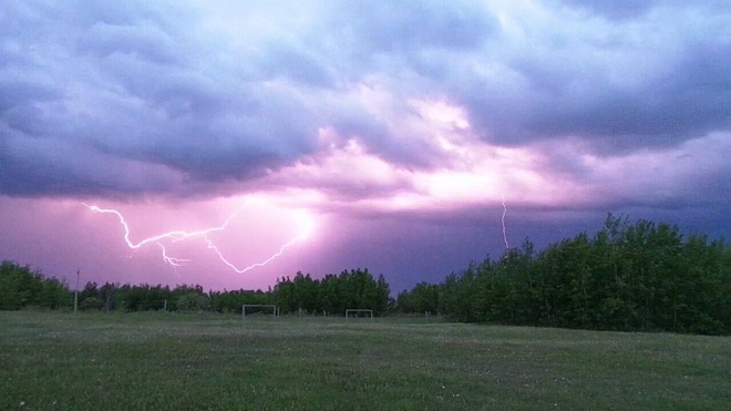 Lightning over Halkirk Halkirk, AB