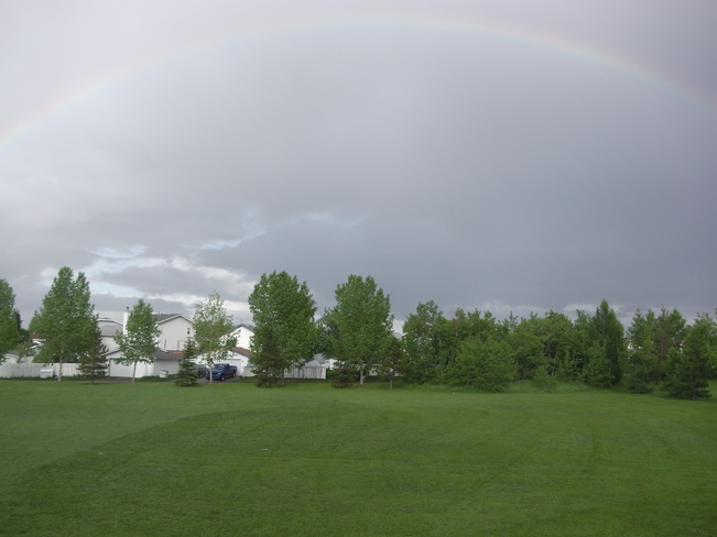 A Lovely Spectacular Full Rainbow in edmonton June 10th 2014 Edmonton, AB