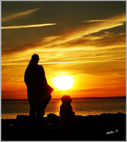 Watching A Late Spring Sunset Canning, Nova Scotia Canada