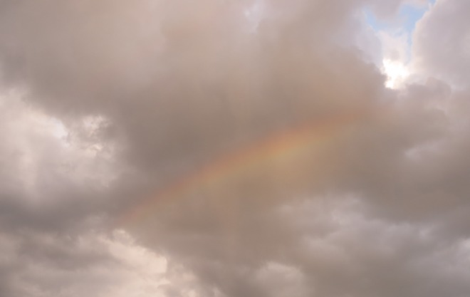 Rainbow in the storm Calgary, AB