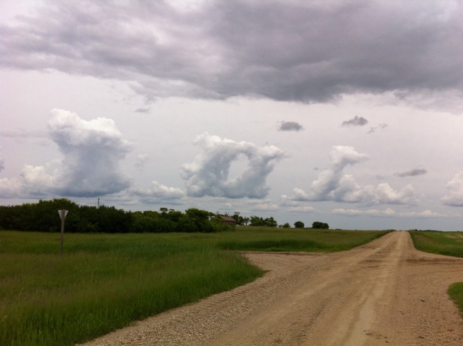 Cool Clouds That Spell Tugaske, Saskatchewan Canada