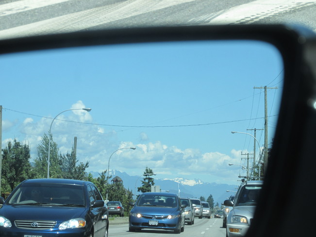 rear-view clouds Surrey, BC