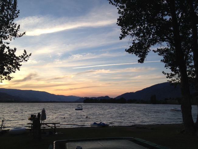 Summer sunset on the lake Osoyoos, British Columbia Canada