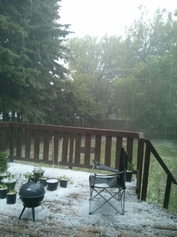 heavy rainfall and hail in Bowden alberta Bowden, Alberta