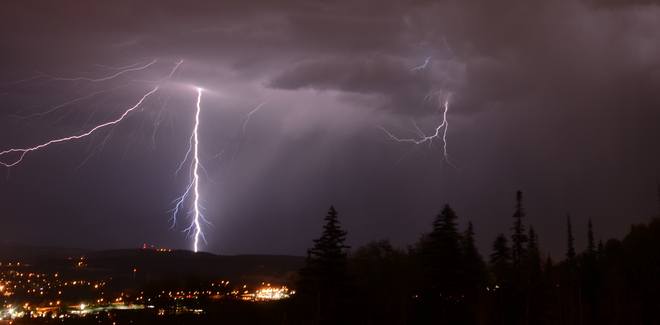 Lightning over Prince George, BC 