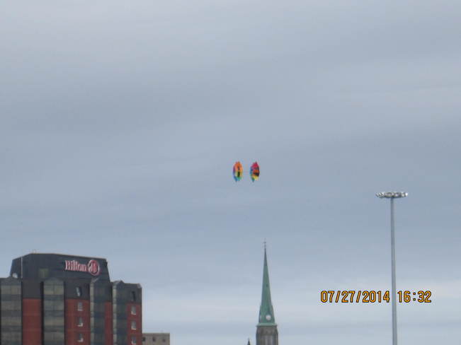 UFO over Saint John, NB! No, it's just a kite. Saint John, NB