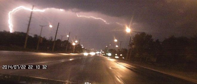 Night storm Keswick, Georgina, Ontario