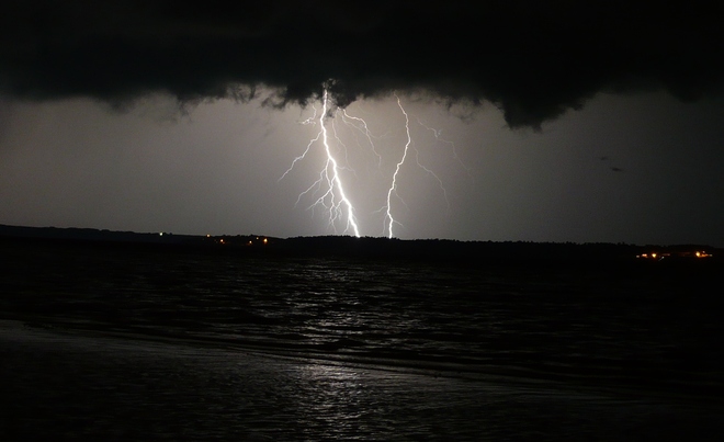 Lightning at Regina Beach over Last Mountian Lake Regina Beach, SK