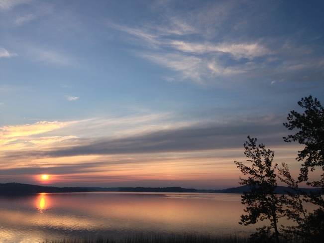amazing sunrise Island Lake South, Alberta Canada